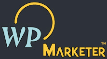 WP Marketer logo in Dark Grey